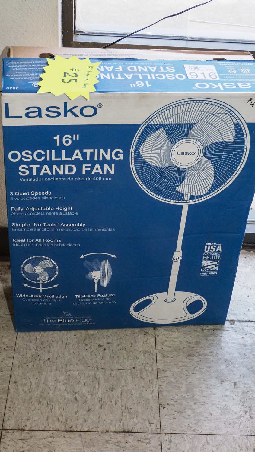 Lasko 16” oscillating stand fan - Swico Auctions