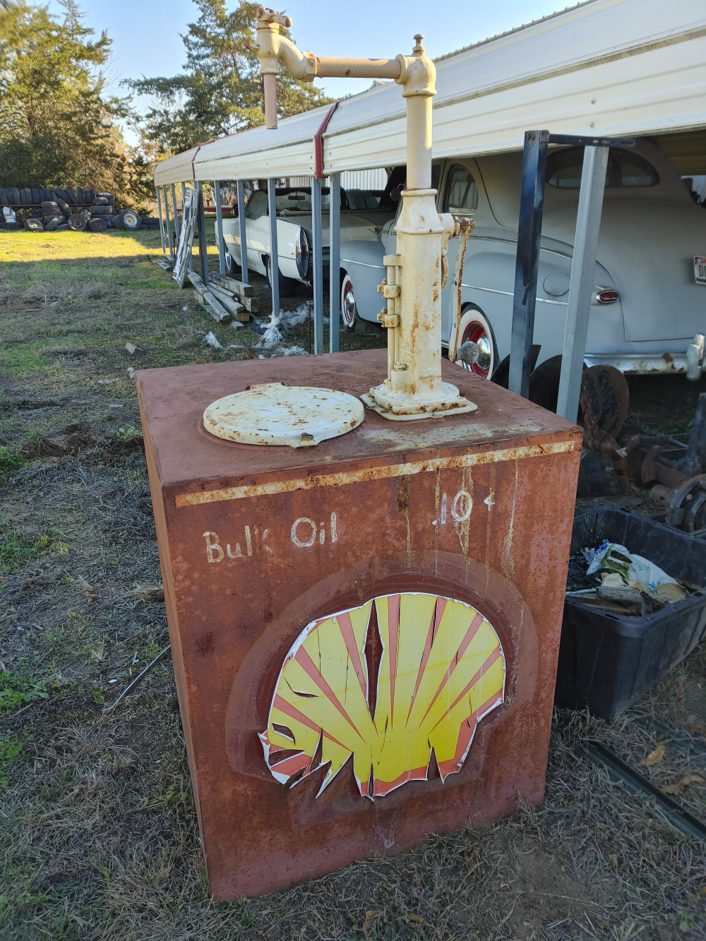 Antique oil tank Swico Auctions