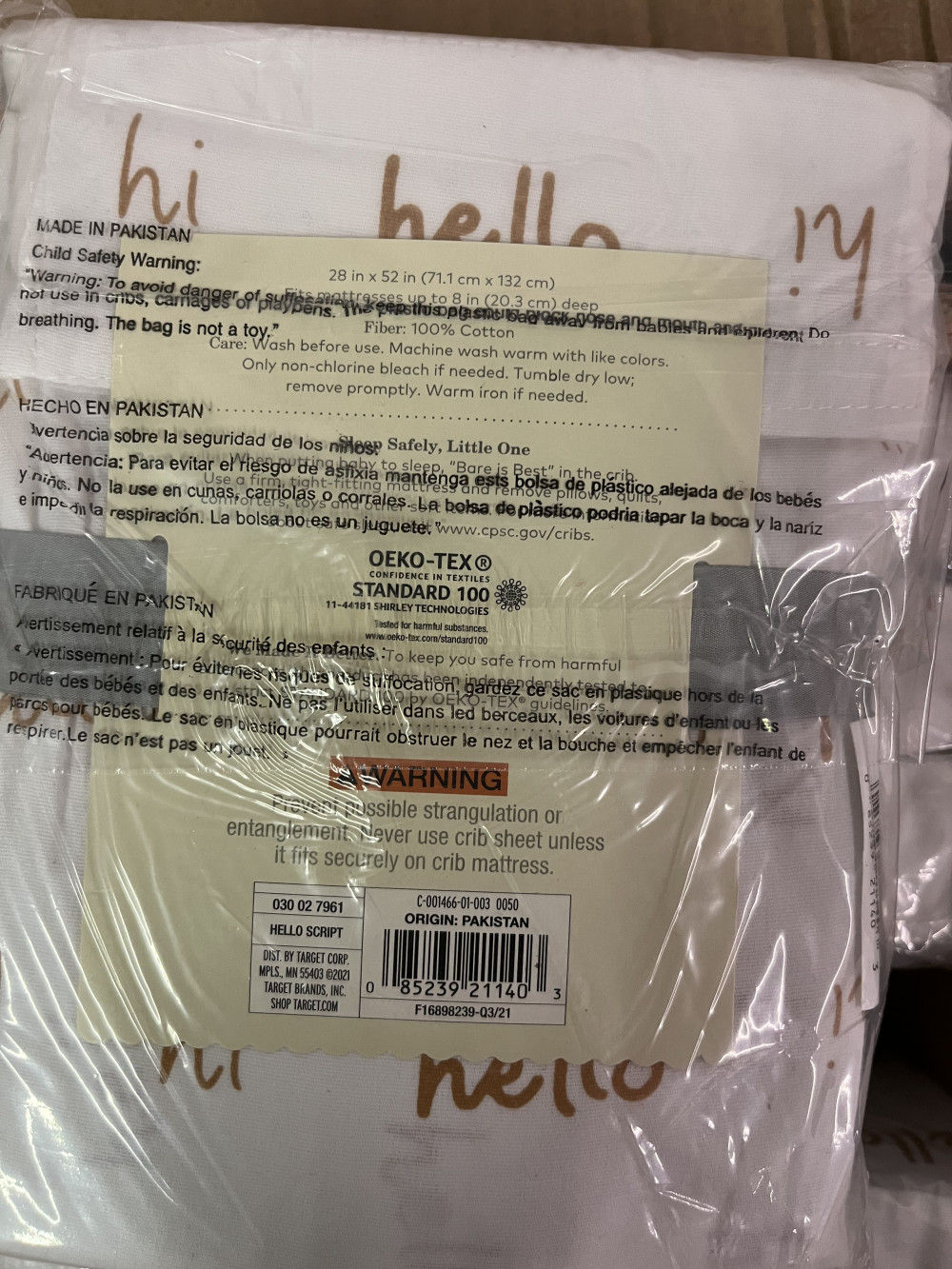 Pallet of Cloud Island Crib Fitted Sheets (576 packs) Swico Auctions