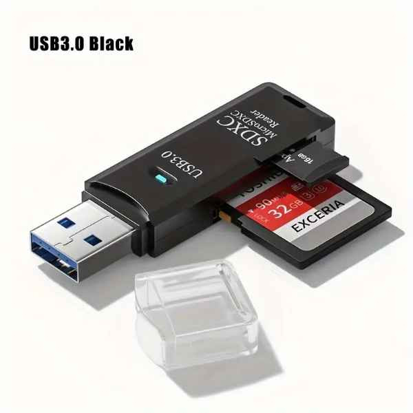 USB3.0 Mini SD/TF Card Reader, USB2.0 Mini SD Card Reader, transferring