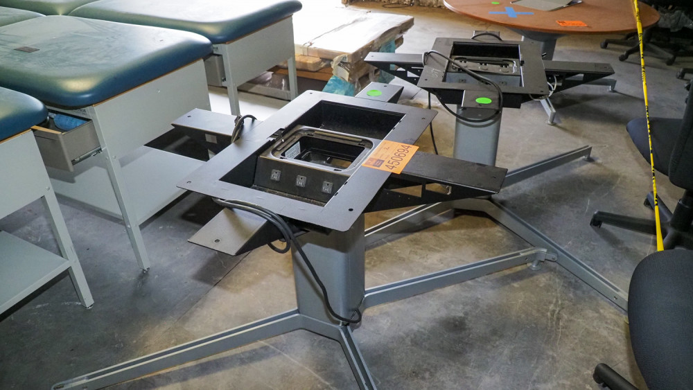 2 large conference table bases - Swico Auctions