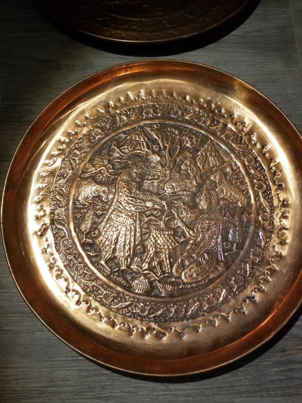 Vintage Hammered Copper Decorative Plates (set of 4) Swico Auctions