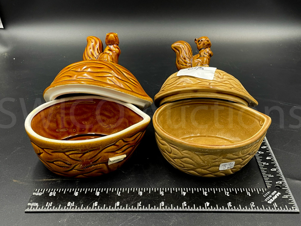 2 Squirrel candy jars Swico Auctions