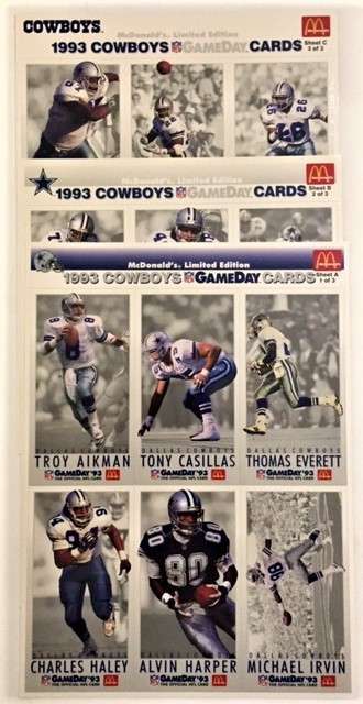 Dallas Cowboys 1993 Super Bowl XXVII Limited Edition Trading Cards